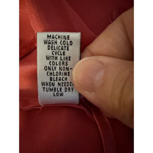 Vintage 80s 90s Ethereal Dainty Slip Dress Pink Layered Embroidered Size Medium - Picture 7 of 10